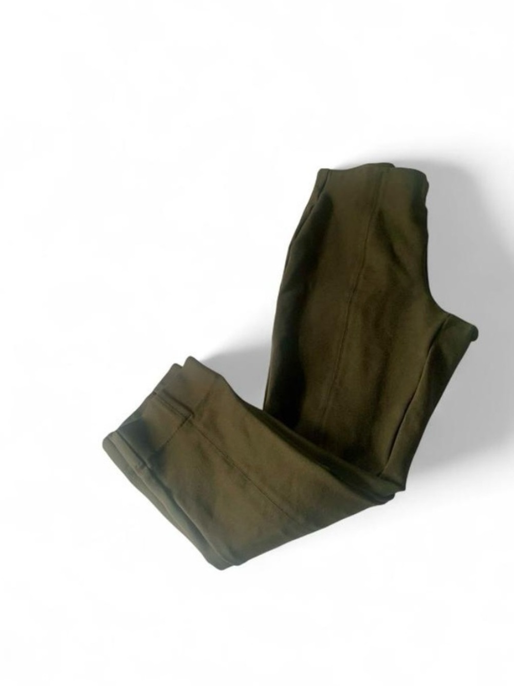 Quince Ultra-Stretch Ponte Straight Leg Pants green capri size medium